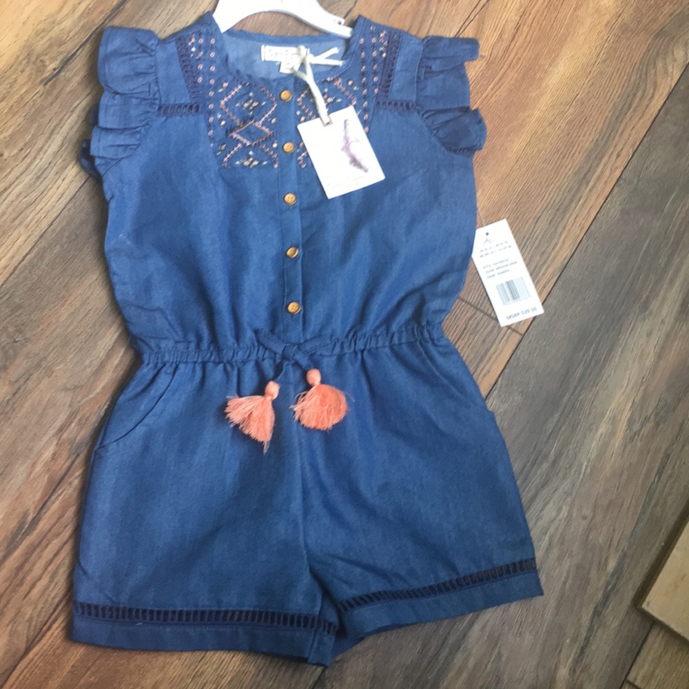 2T Girls Jean Romper